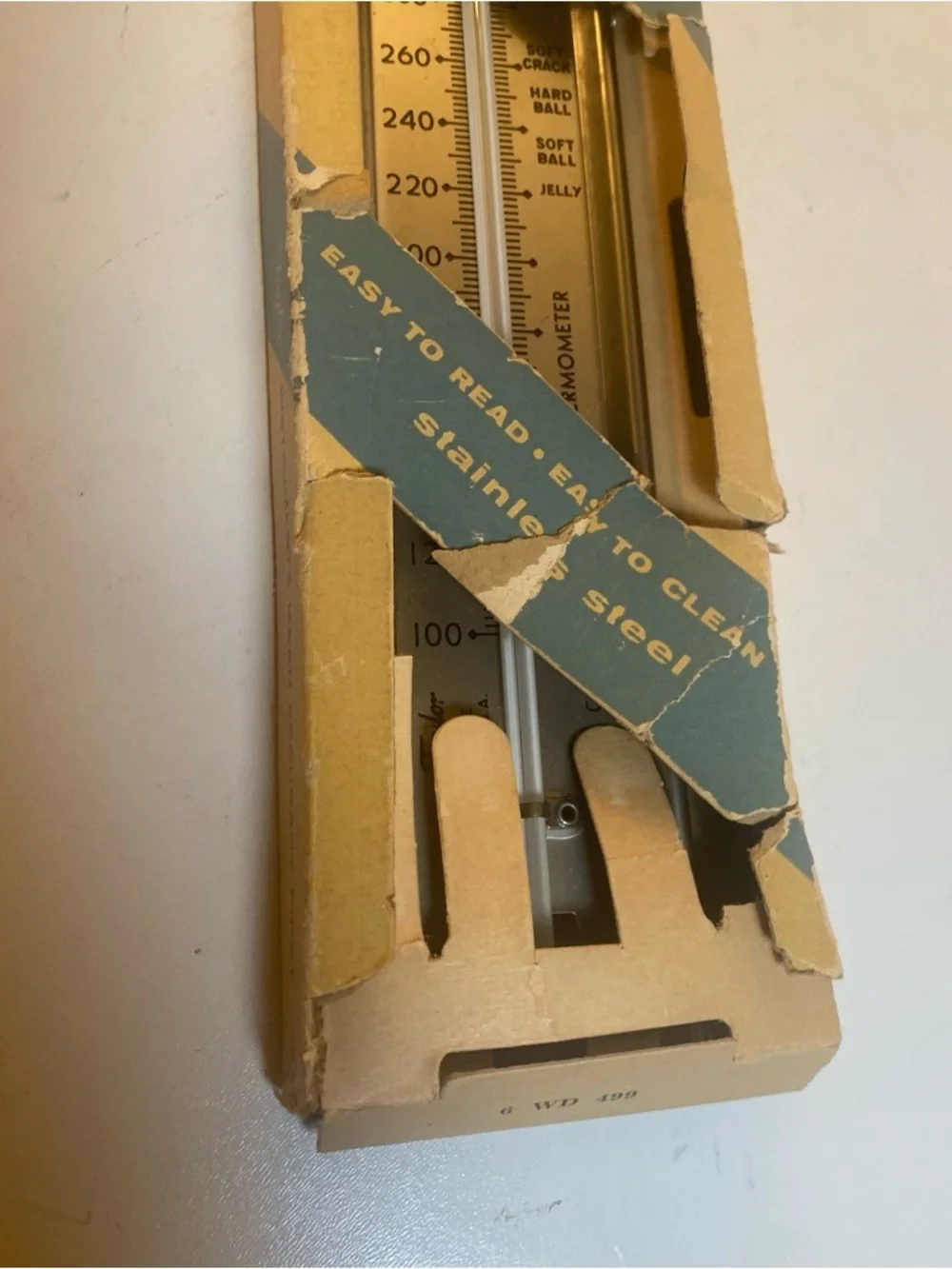 Vintage Taylor Candy & Jelly Thermometer With Original Box